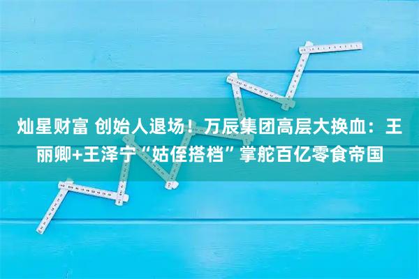 灿星财富 创始人退场！万辰集团高层大换血：王丽卿+王泽宁“姑侄搭档”掌舵百亿零食帝国
