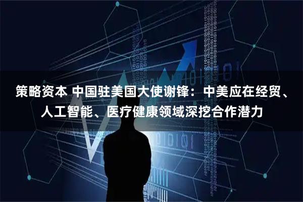 策略资本 中国驻美国大使谢锋：中美应在经贸、人工智能、医疗健康领域深挖合作潜力